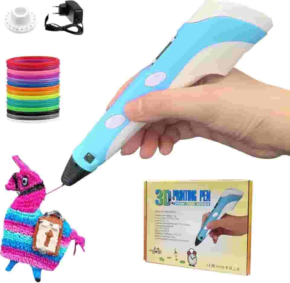 Caneta de Impressão 3D para Crianças, Kit com Filamentos Coloridos, Ponta de Cobre, Plástico ABS