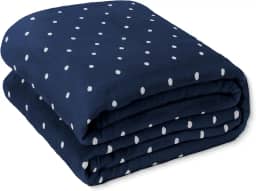 Mantinha Cobertor Casal Manta Microfibra Macia Tecido Aveludado - Toque de Pelúcia, Leve e Aconchegante, Não Amassa, Hipoalergênica - FV Enxovais (Azul Marinho, Casal, Poá)