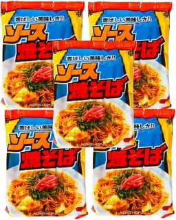 Kit Macarrão Instantâneo Japonês Sunaoshi para Yakisoba com Tempero - 5 pacotes