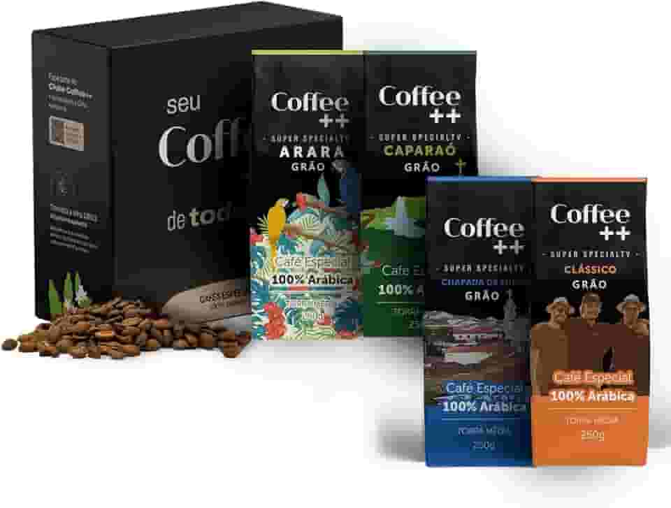 Kit 4 Pacotes Café Especial Em Grãos Coffee Mais Clássico, Caparaó, Chapada e Arara