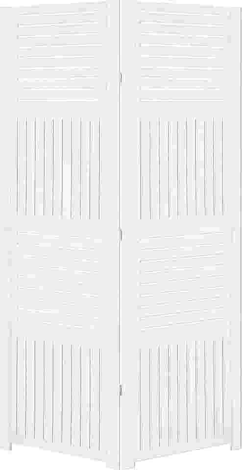 Biombo Pintado Divisoria Separador de Ambiente MDF Preto ou Branco (Branco, 2 Horizontal Vertical)