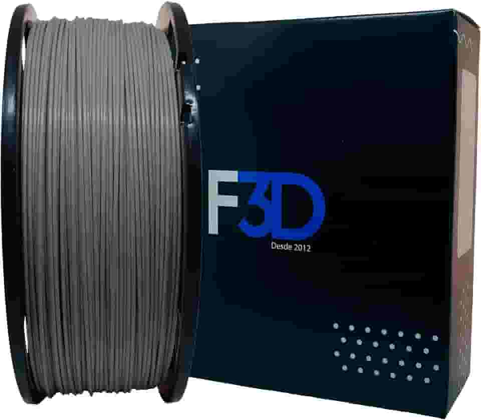 F3D Filamento PLA Premium 1,75mm Cinza Para Impressora 3D