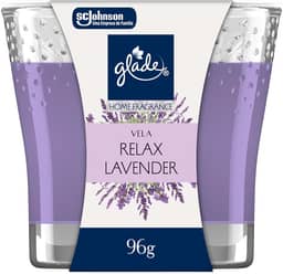 Glade Vela Aromatica, Odorizador de Ambiente, Relax Lavander, 96g e 1 Pavio