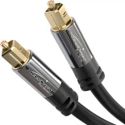 KabelDirekt Toslink – Cabo de áudio óptico – 1,8 m – Cabo de fibra ótica, S/PDIF Cabo óptico de áudio digital para soundbar, sistemas estéreo, Home Cinema, Xbox One/PS4 – Projetado na Alemanha