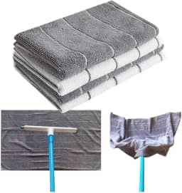 4 Super Pano Chão Microfibra Grande 80x50 Panão Limpeza (cores sortidas)