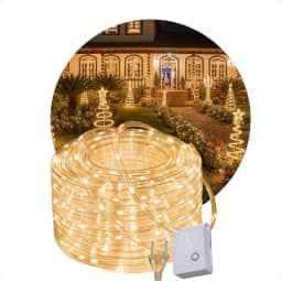 Pisca Pisca De Natal Mangueira Led Sidequest 8 Funções 10 Metros Bivolt Branco Quente A Prova De Agua