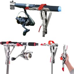 Suporte De Vara Pesca Aço Inoxidável Com Fisgada Automática com Mola para Pésca em Rios, pesqueiros, lagos, Mar e Lagoas.