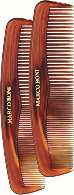 Marco Boni Kit Com 2 Pentes Masculinos Dentes Finos E Médios 0022 Tortoise 2 Unidades