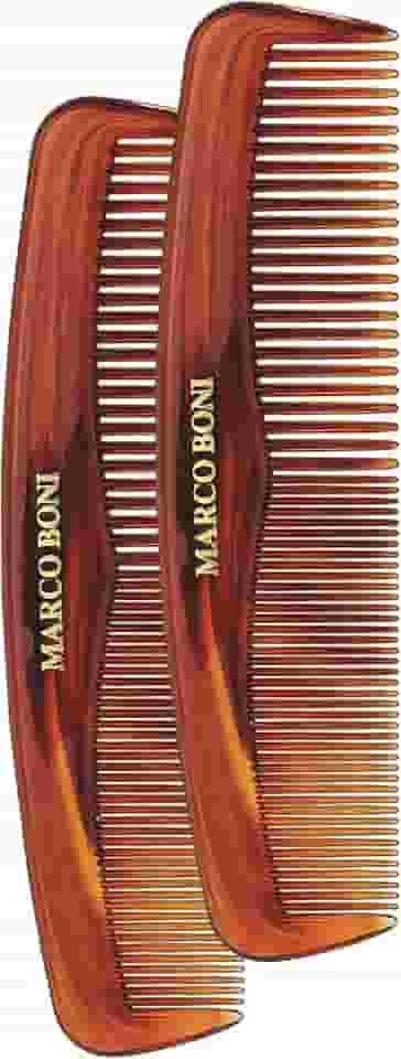 Marco Boni Kit Com 2 Pentes Masculinos Dentes Finos E Médios 0022 Tortoise 2 Unidades