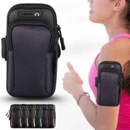 Braçadeira Esportiva Premium Suporte Braço Celular - Ideal para Treino Corrida Ciclismo (Preto)