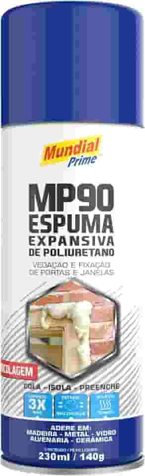 Espuma Expansiva de Poliuretano PU 230 ml (140 g) Mundial Prime – Uso Doméstico e Bricolagem | Vedação, Fixação e Preenchimento