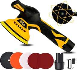 Lixadeira Politriz Roto Orbital A Bateria Sem Fio 5000 Rpm Bivolt 12v 145 Mm C/Acessórios Blp120 The Black Tools