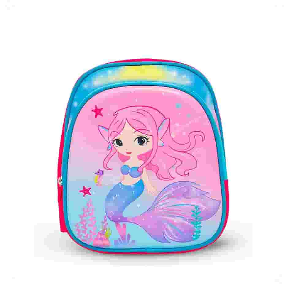 Mochila Pré-Escolar Infantil com Personagens 14x26x31cm Resistente à Água Leve Alças Acolchoadas Ajustáveis Zíper Fácil Limpeza Forro Durável para Creche e Escola Meninos e Meninas