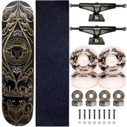 Skate Completo Marfim Black Sheep para Street e Pistas Tribal