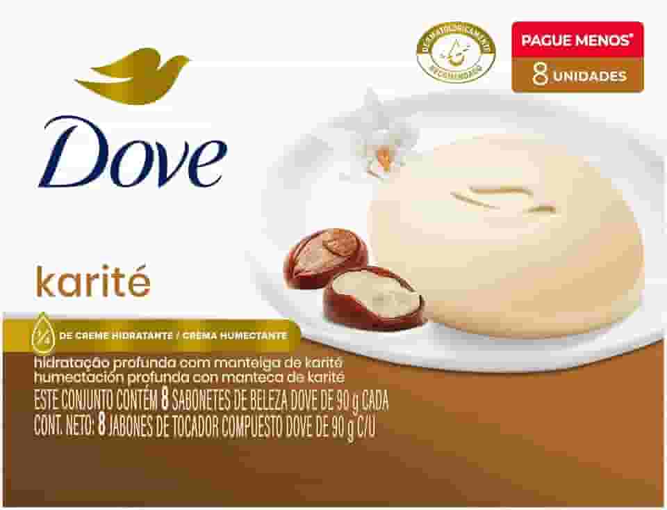 Dove Sabonete em Barra Karité 90g 8 unidades