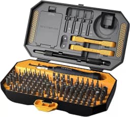 Kit Profissional - Jogo de Chaves de Fenda de Precisão Magnética 145 em 1, Para Reparo de Notebooks, Celulares, Relógios e Óculos com Estojo Portátil e 72 Pontas de Aço Cr-V