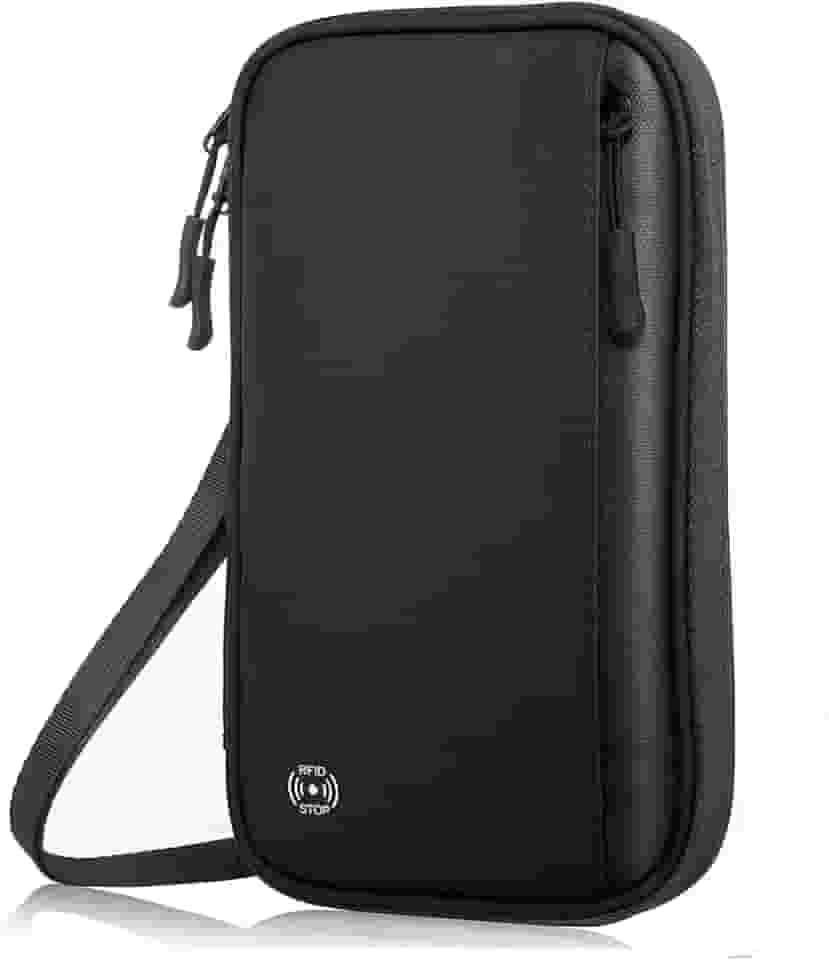 Carteira Porta Passaporte com proteção RFID Grande Capacidade Impermeável Carteira Porta Passaporte Organizador Documento Cartão Bolsa