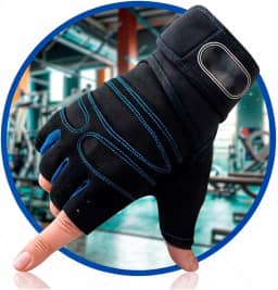 Luva de Academia ALENKO Meio Dedo Antiderrapante Tecido Respirável Costura Reforçada Ajustável Ideal para Musculação Crossfit e Halteres Tamanho Único