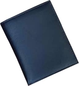 Carteira masculina de couro genuíno estilo europeu grande Hipster com dobra dupla preta da Bullz