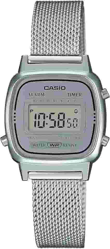 Relógio de Pulso Feminino Casio Digital Vintage Mesh LA670WEM-7DF.