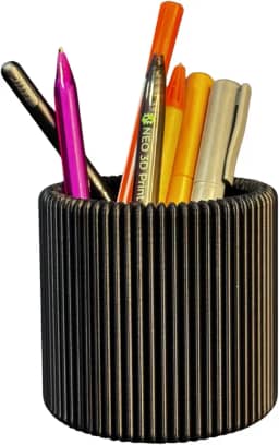 Porta Canetas Lápis Pincéis e Acessórios | Design Minimalista e Elegante Preto | Organizador de Mesa Escritório Home Office – Moderna e Resistente