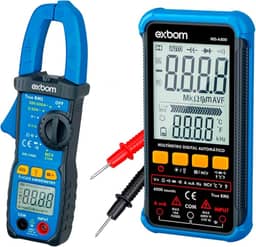 Kit Multímetro Digital + Alicate Amperímetro True RMS – NCV, Termômetro, Lanterna e CAT III 600V