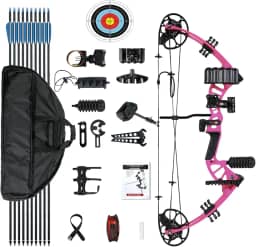 WUXLISTY Arco Composto Para Jovens, Adolescentes E Iniciantes, Peso De Tração De 15 A 45 Libras, Membros Feitos Nos Eua, Pronto Para Atirar, Conjunto De Arco E Flecha Com Todos Os Acessórios De Arco