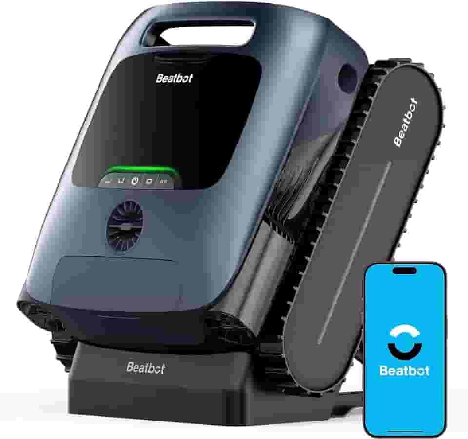 Beatbot AquaSense Pro Robô Aspirador de Piscina Automático - Limpeza Completa 5 em 1, Estacionamento Inteligente, Clarifica Água, Superfície Limpa, para Piscinas até 300m² - Azul Marinho