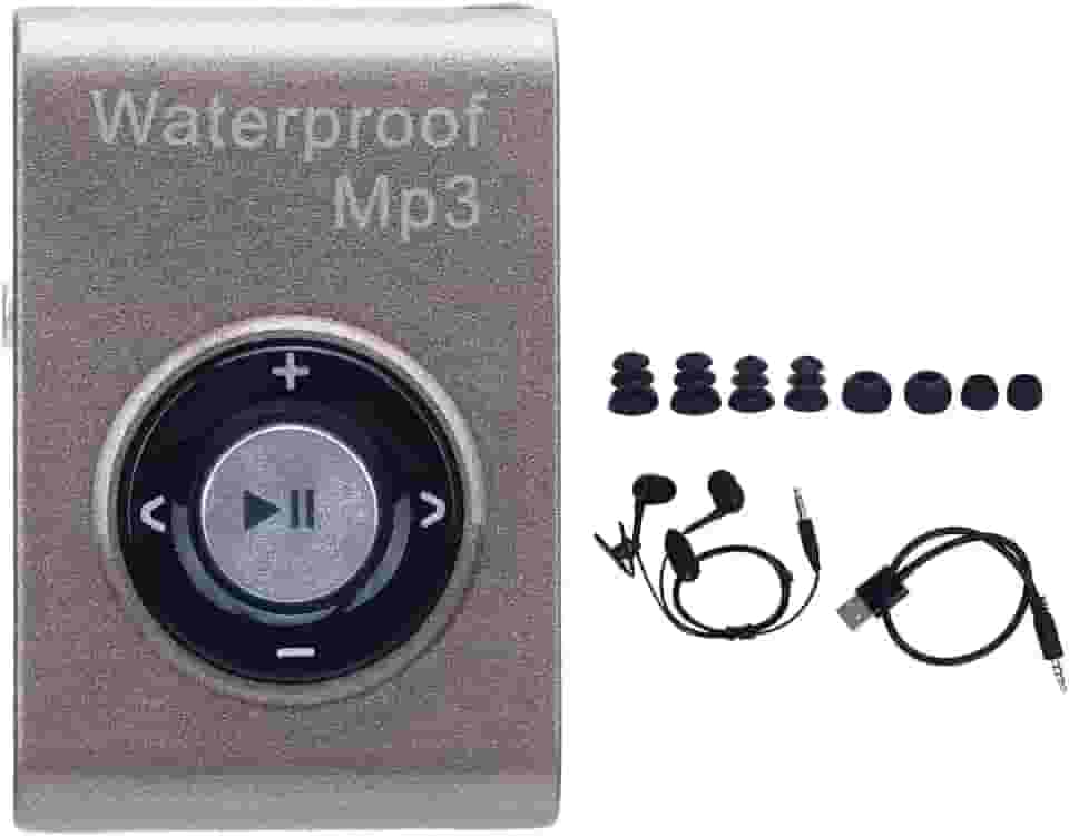 MP3 Player À Prova de Água, Qualidade do Som Sem Perda Hifi e 8 GB de RAM Subaquática MP3 Player Com Fone de Ouvido À Prova de Água para Natação, Mergulho, Corrida, Surf