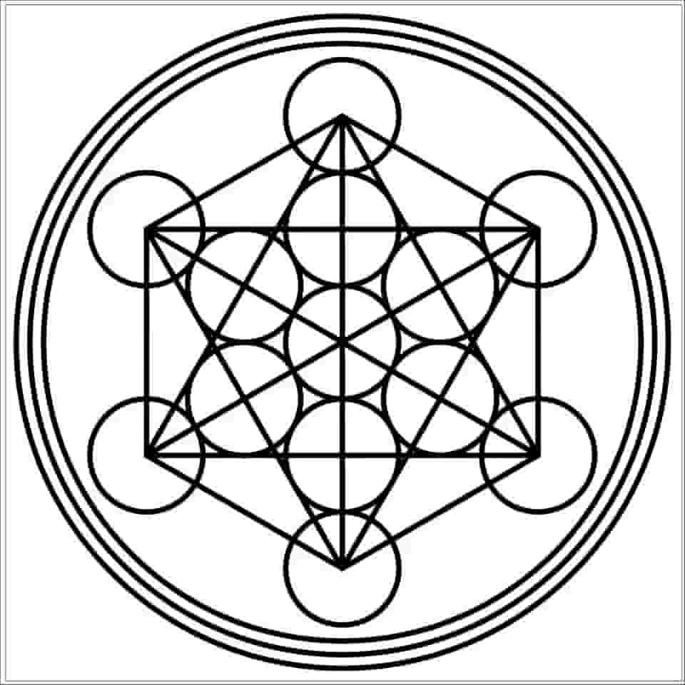 Placa Radiestesia Radiônica 17x17 Cm - CUBO DE METATRON