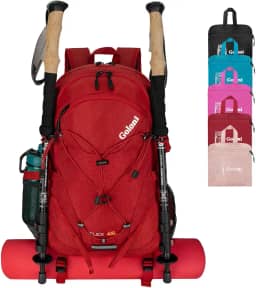 Mochila de caminhada de 45 L com capa de chuva, mochila de acampamento leve e dobrável para trekking