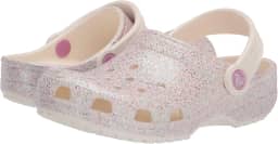 Sandália crocs classic clog glitter infantil oyster