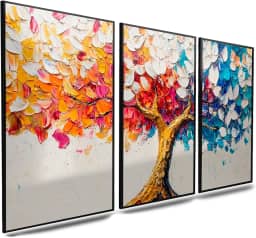 Kit 3 Quadro Decorativo Sala Quarto Borboleta Gold Blue Asas 60x40 (2)