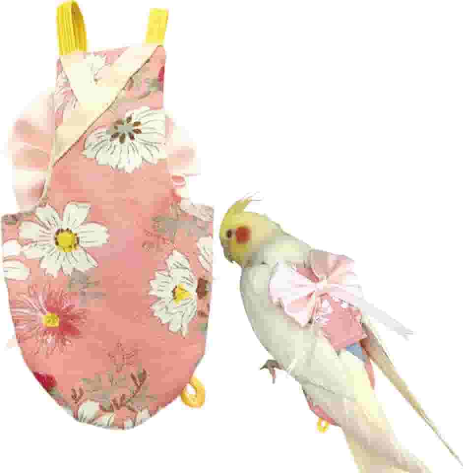 Fraldas para pássaros, roupas de papagaio para periquitos quaker, calopsitas, roupas de papagaio (rosa A, GG)