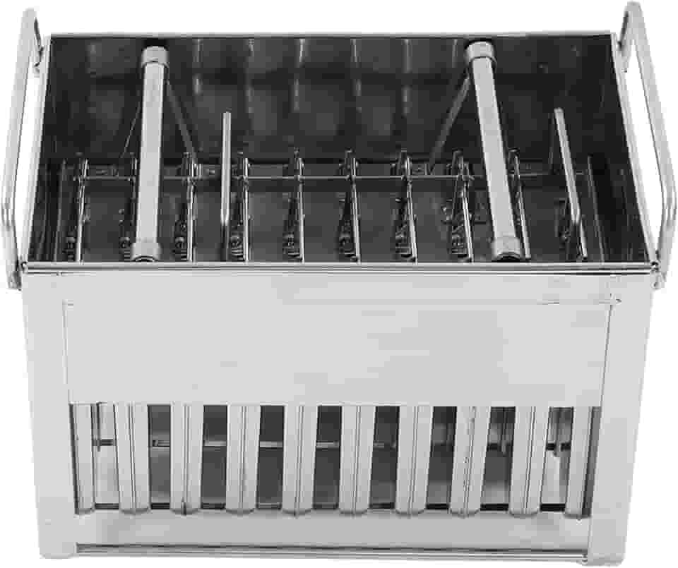 Máquina de picolé de aço inoxidável, 40 peças, capacidade para gelado, para casa, verão, faça você mesmo, palito de sorvete, reutilizável, design multiuso, prata, 5900 g
