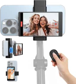Tela para celular Vlog Selfie, monitor de câmera traseira HD de baixa latência com controle remoto Bluetooth e clipe magnético, ajuste universal para iPhone e Android, sincronização de áudio, conexão