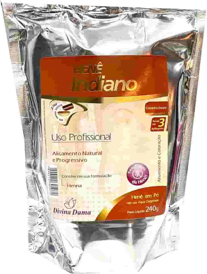 Indiano Henê Pó 240g Pouche Castanho Escuro