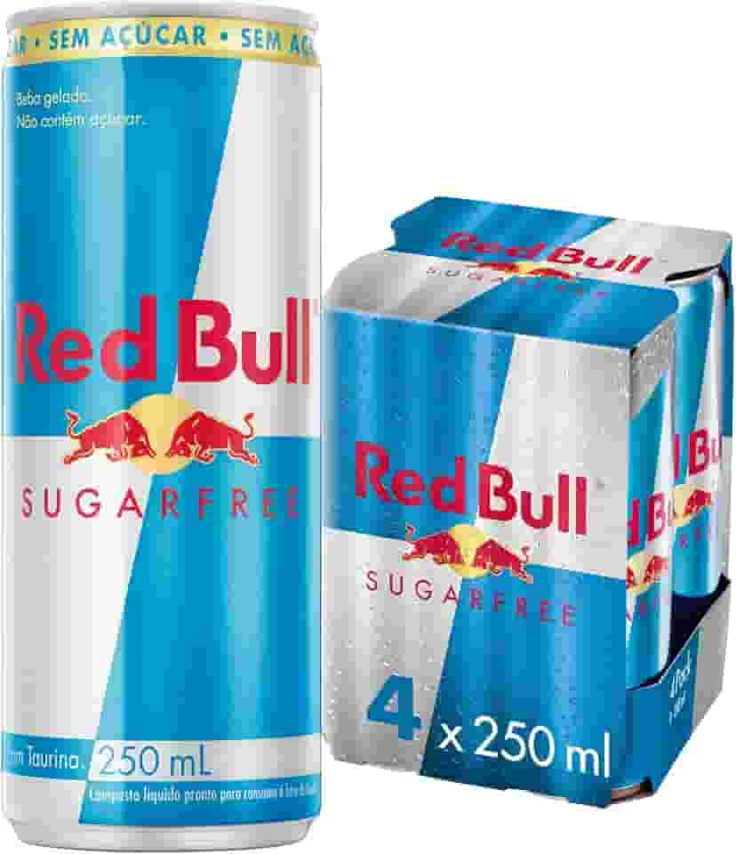 Pack de 4 Latas Red Bull Energético, Sem Açúcar, 250ml