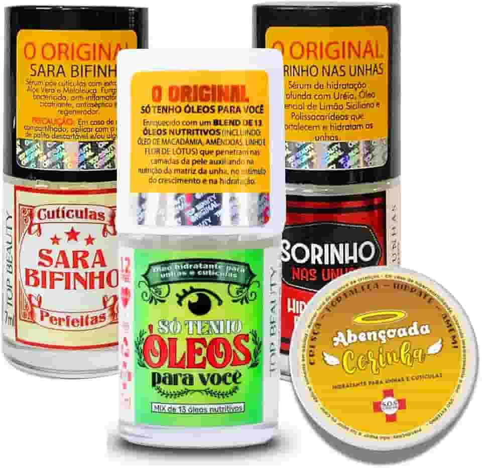 Kit S.O.S Top Beauty Cuidados Diários para Unhas e Cutículas - 4 itens