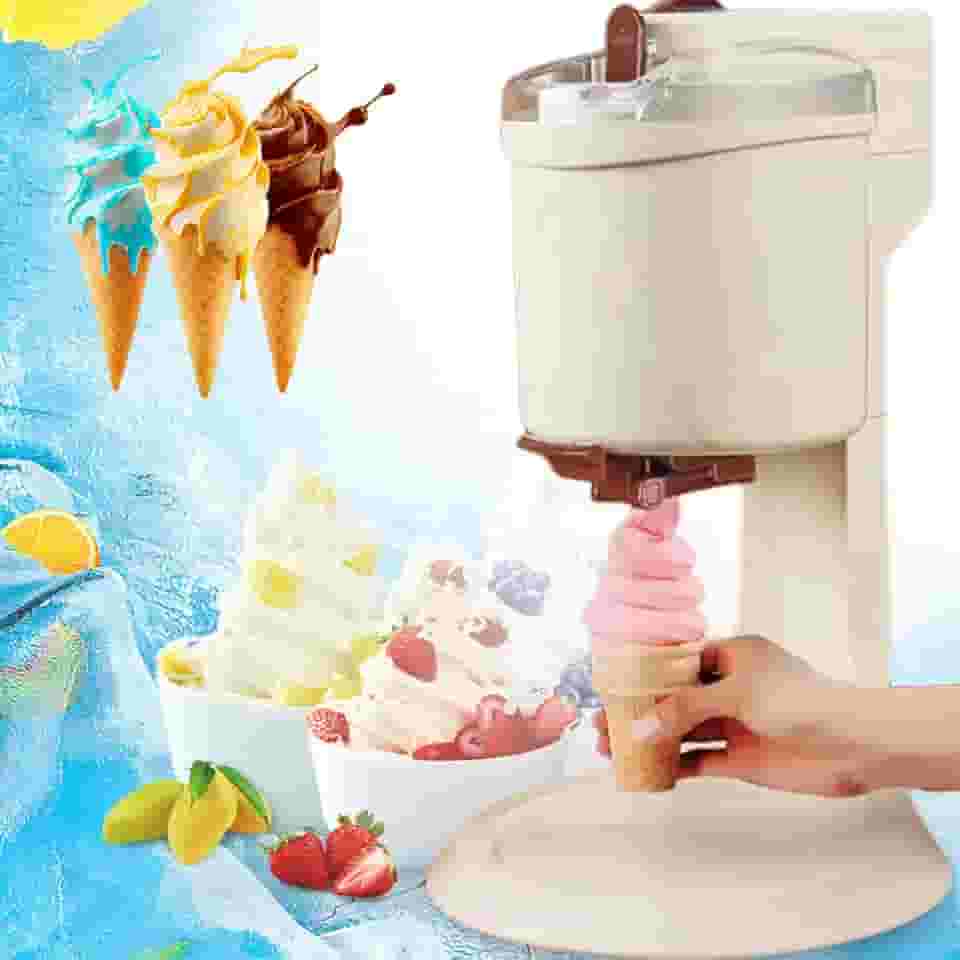 Máquina de Sorvete, Máquina de Sorvete Soft Serve, Sorveteira, Gelato, Máquina de Sorvete, Máquina de Sobremesa Faz Sorvete, Gelato, Sorvete, Tigela de Smoothie, Faz 7-8 Sorvetes
