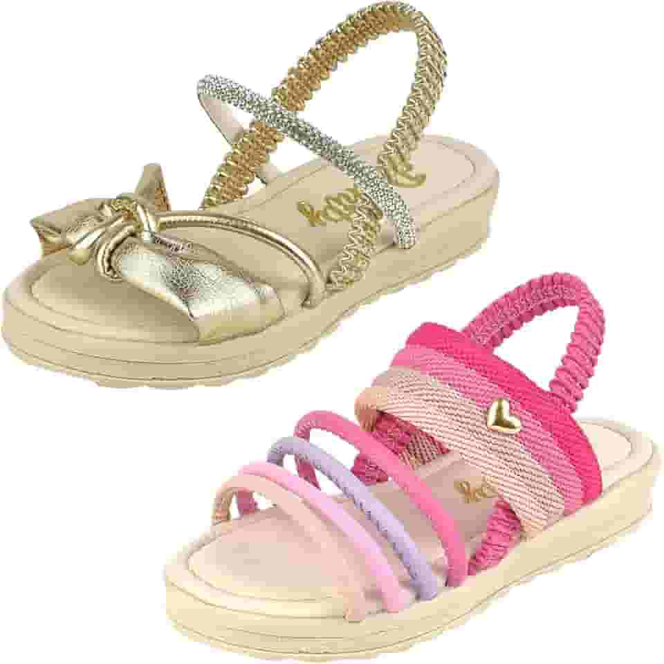Sandália Infantil De Menina Feminina Papete Confortável Tratorada Leve Criança