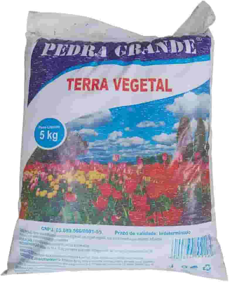 Terra Vegetal Adubada Pedra Grande 5Kg Terra Com Composto Orgânicos