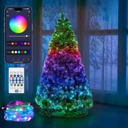 Smart Bluetooth Pisca 100leds 10m Natal USB Fontes de Luz Controle 6 Funções Aplicativo IP 65 LuvinCo