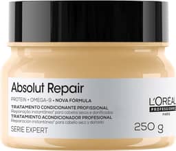 L'Oréal Professionnel Serie Expert Absolut Repair, Máscara de Reparação Intensiva para Cabelos Danificados e Finos com Quinoa Dourada, Reconstrução Instantânea e Brilho Intenso, 250g