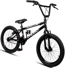 Bicicleta Aro 20 BMX Infantil Flay Aro Aero Freio V-Brake Menino 6, 7, 8, 9, 10 + anos - Preto