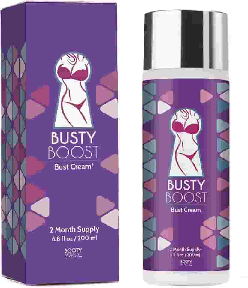 Booty Magic Creme Para Aumento Dos Seios Busty Boost – Natural Firmador E Lifting Mais Cheios Firmes Infundido Com Raiz De Maca, Inhame Selvagem, Resina Guggul Centelha Asiática (Suprimento 2 Meses)