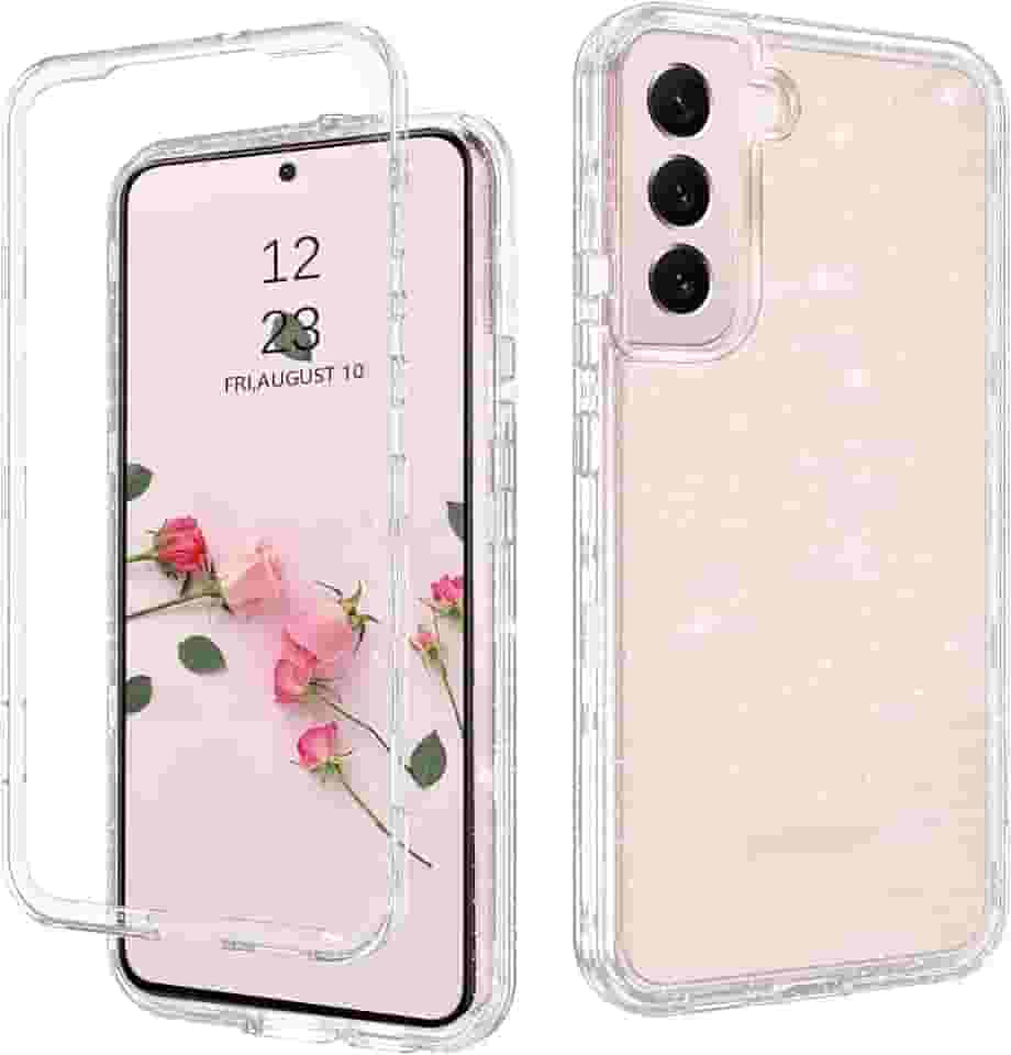 DUEDUE Capa para celular 15.4 cm glitter transparente
