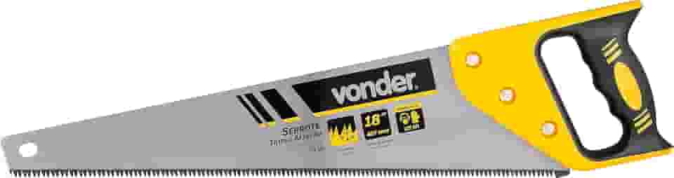Serrote 18', Aço Carbono, Tripla Afiação, Cabo Plástico Emborrachado, Se 180, Vonder.