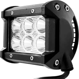 Farol De Milha Automotivo Auxiliar Universal 18w Quadrado 6 LED Bivolt 10V - 30V DC Bivolt 6000K P/Carro Moto Quadriciclo Caminhão Onibus Picape- Pronto Para Instalação !!