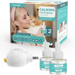 Difusor calmante para gatos, difusor calmante de feromônios para gatos, difusor calmante premium para gatos, alívio da ansiedade com 1 difusor + 2 refis de 48 ml